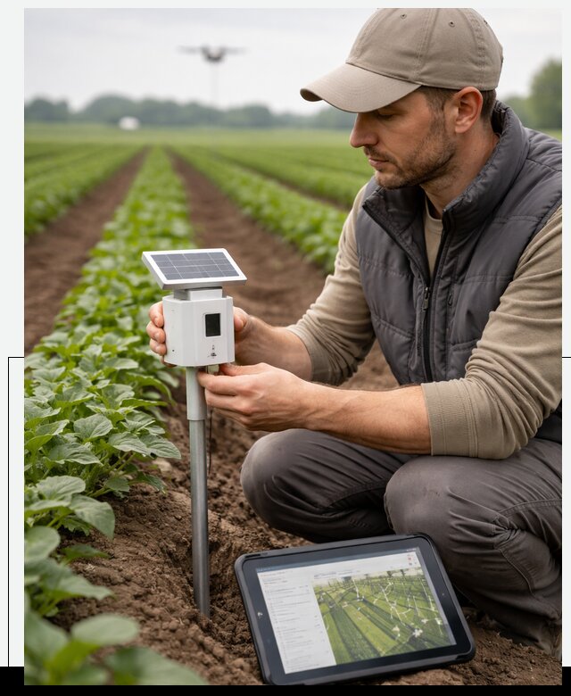 IoT мониторинг сельскохозяйственных полей и контроля в Миассе